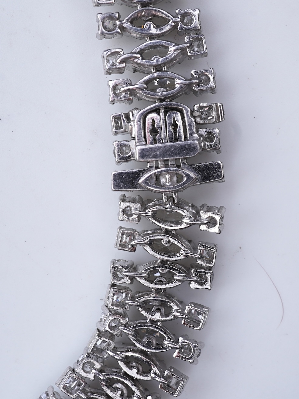 An impressive diamond collar, mid 20th century